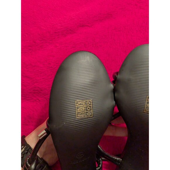 Truffle Collection Black Strappy Knot Heeled Sandals Size 8 / EU 41 - Picture 5 of 8
